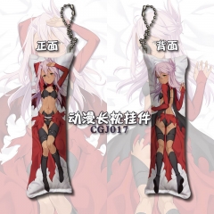 Fate Liner Satins Cosplay Cartoon Design Decoration Key Ring Anime Square Pillow Pendant Keychain