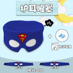 Superman Movie Cosplay Cartoon Cute Design For Sleeping Anime Eyepatch with Earplug