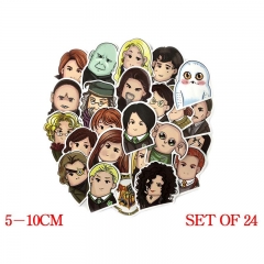 24pcs/set Harry Potter Cartoon Movie Decoration Kawaii Anime Stickers