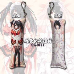 Date A Live Cosplay Cartoon Design Decoration Key Ring Anime Square Pillow Pendant Keychain