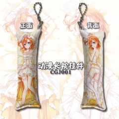 LoveLive Cosplay Cartoon Design Decoration Key Ring Anime Square Pillow Pendant Keychain