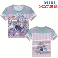 Hatsune Miku Short Sleeves Cosplay Anime Cartoon T Shirt