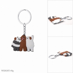 We Bare Bears Cosplay Cute Keyring Anime Soft Plastic Keychain