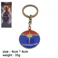 Captain Marvel Movie Cosplay Cartoon Decoration Alloy Anime Keychain