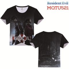 Resident Evil Short Sleeves Cosplay Anime Cartoon T Shirt