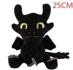How to Train Your Dragon Black Cartoon Movie Stuffed Doll Anime Plush Toys 25cm