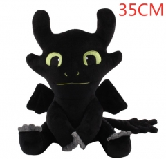 How to Train Your Dragon Black Cartoon Movie Stuffed Doll Anime Plush Toys 35cm