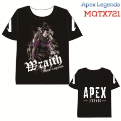 Apex Legends Game Wraith  Short Sleeves Cosplay Anime Cartoon T Shirt