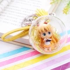 Pretty Soldier Sailor Moon Minako Aino Crystal Ball Pendant Key Ring Cartoon Anime Keychain