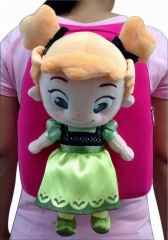Frozen Anna Kawaii Cartoon Bag Anime Plush Backpack Bags for Kids