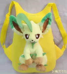 Pokemon Leafeon Kawaii Cartoon Bag Anime Plush Backpack Bags for Kids