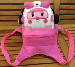 Traffic Safety with Poli Kawaii Cartoon Bag Anime Plush Backpack Bags for Kids