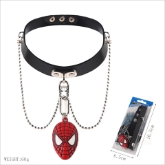 Spider Man Movie Cosplay For Girls Decoration Leather Anime Necklace