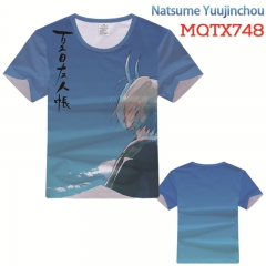 Natsume Yuujinchou Anime 3D Print Casual Short Sleeve T Shirt