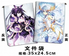 Date A Live Cosplay Cartoon For Student Office File Holder Anime File Pocket