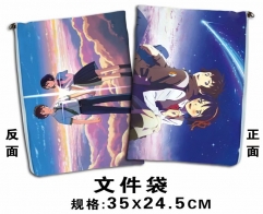 Your Name Cosplay Cartoon For Student Office File Holder Anime File Pocket