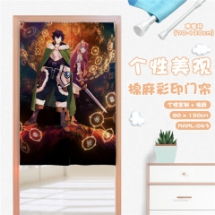 The Rising of the Shield  Colorful Print Cartoon Cute Cotton-Flax Anime Curtain