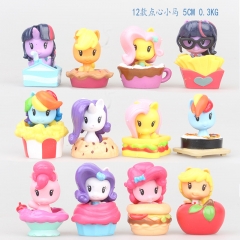 My Little Pony Cartoon Cosplay Collection Toys Statue Anime PVC Figures (12pcs/set)