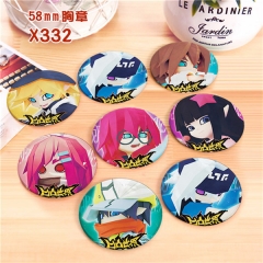 Aotu Anime Tinplate Badge Pins (8pcs/Set)
