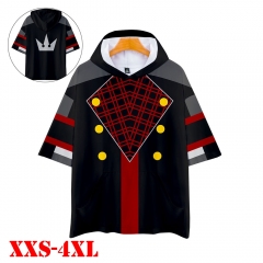 Kingdom Of Hearts Game Hooded Short Sleeve T Shirt