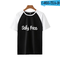 3 Colors Sally Face Game Cosplay Casual Unisex For Adult Anime Short T shirt