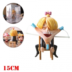 One Piece Sanji Cartoon Character Collection Model Toys PVC Anime Figure 15cm