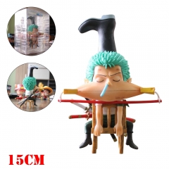 One Piece Zoro Funny Cartoon Character Collection Model Toys PVC Anime Figure 15cm