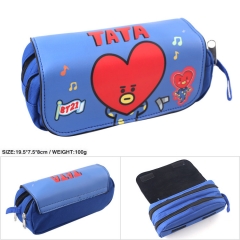 K-POP BTS Bulletproof Boy Scouts BT21 PU For Student Pencil Bag