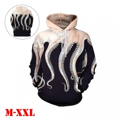Unisex 3D Hooded Hoodies Men Octopus Sweatshirt