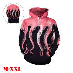 Unisex 3D Hooded Hoodies Men Octopus Sweatshirt