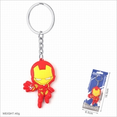 Iron Man Movie Cosplay Two Sides Soft Plastic PVC Keychain