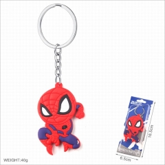 Spider Man Movie Cosplay Two Sides Soft Plastic PVC Keychain