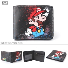 Super Mario Bros. Game PU Leather Wallet
