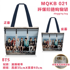 K-POP BTS Bulletproof Boy Scouts Zipper Shopping Bag