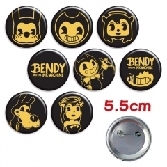 Bendy and The INK Machine Game Cartoon Brooch Kawaii Fancy Pin 8pcs/set