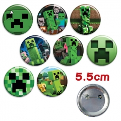 Minecraft Cartoon Brooch Kawaii Fancy Pin 8pcs/set