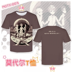 The Promised Neverland Anime 3D Print Casual Short Sleeve T Shirt