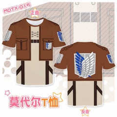 Shingeki no Kyojin / Attack on Titan Anime 3D Print Casual Short Sleeve T Shirt