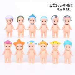 Suprise Baby Doll Angel Cosplay Collection Model Toy Anime PVC Figure (12pcs/set)