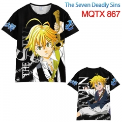 The Seven Deadly Sins Anime Meliodas 3D Print Casual Short Sleeve T Shirt