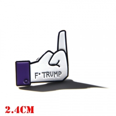 Contempt Trump Cartoon Finger Drop Oil Brooch Alloy Badge Brooches Pin
