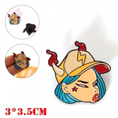 Cartoon Girl Alloy Badge Brooches Pin