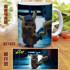 Pokemon Detective Pikachu Movie Color Printing Anime Mug Ceramics Cup