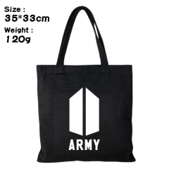 K-POP BTS Bulletproof Boy Scouts BT21 Anime Canvas Shopping Bag Women Single Shoulder Bags