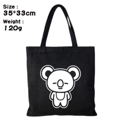 K-POP BTS Bulletproof Boy Scouts BT21 Anime Canvas Shopping Bag Women Single Shoulder Bags
