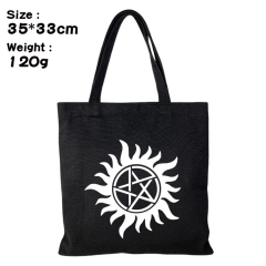 Supernatural Anime Canvas Shopping Bag Women Single Shoulder Bags