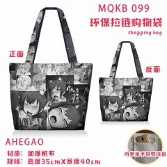 Anime Erotics Girl Ahegao Anime Thick Canvas Shopping Bag