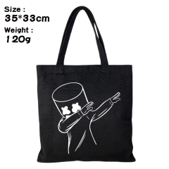 Marshmello Anime Canvas Shopping Bag Women Single Shoulder Bags