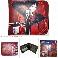 Attack on Titan/Shingeki No Kyojin Cartoon Cosplay PU Leather Anime Folding Wallet Purse