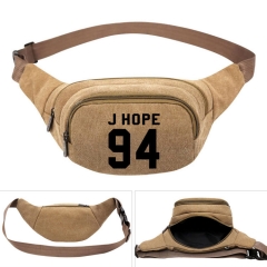 K-POP BTS Bulletproof Boy Scouts Cartoon Cosplay Canvas Anime Pocket Waist Bag